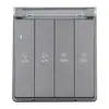 Interruptor de Baño Tipo 86 para Inodoro Panel de Cinco Aperturas con Caja Impermeable Interruptor de Calentador de Baño Calefacción por Aire Interruptor Impermeable Cinco en Uno