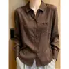 Camisa de Lapela de Manga Longa Estilo Old Money para Mulheres, Nova Chegada Outono 2026, Tendência Popular Deste Ano, Blusa Soltinha que Emagrece e Rejuvenesce