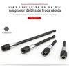 Haste de extensão de cabeça de lote magnética de travamento automático de liberação rápida bico de lote broca elétrica alça hexagonal haste de extensão chave de fenda de lote