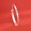 Pulsera de Plata de Ley 9999 para Bebé Estilo Nuevo Método Antiguo Paz Alegría Plata Pura Pulsera Infantil Luna Llena Regalo para Recién Nacido Regalo Compañero