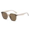 Gafas de sol 2024 nuevas para mujer, gafas de sol redondas con protección UV, montura grande personalizada a la moda, gafas de celebridades de Internet que adelgazan