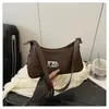 Bolsa Tiracolo Estilosa Tendência Textura 2025 Simples Outono Grande Capacidade Nova Textura Ombro Único Bolsa de Axila para Mulheres