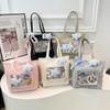Corea del Sur Ins Bolsa de Clase para Estudiantes de Gran Capacidad Bolsa Transparente para el Dolor Bolso de Hombro Cruzado Estilo Japonés Harajuku Antiguo para Chica