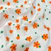 Gasa de algodón de doble capa, crepé fresco pequeño con estampado floral pequeño, gasa de girasoles, tela para pijamas de bebé y niño