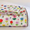 2026 Novo Conjunto de Roupa de Cama com Renda Estampada em Fio Bouclé Estampa Floral Pequena Renda Delicada Amigo da Pele Macio Roupa de Cama para Casa Conjunto de Três Peças Lençol de Cama