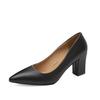 Salto Alto para Mulheres 2023 Novos Sapatos Femininos Outono Estilo Coreano Bico Fino Boca Rasa Sapatilhas Salto Grosso Sapatos da Moda Feminina Atacado Feminino
