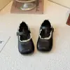 Zapatos de Princesa de Moda para Bebés Niñas, Zapatos de Piel para Primavera y Otoño, Antideslizantes, Cómodos, Suela Suave, Zapatos Mary Jane con Velcro para Niñas Pequeñas
