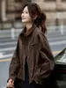 Chaqueta de solapa con bloques de color para mujer, nuevo estilo primavera/otoño 2026, chaqueta popular de este año de alta gama con cordón para estilizar