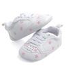Novedad Primavera y Otoño Zapatos Deportivos Corazón Rojo Cinco Estrellas Zapatos para Bebé Zapatos para Niños Pequeños Suela Suave Zapatillas Blancas Venta al por Mayor Transpirables