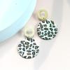 Novo Leopard Geometric Soft Ceramic Brincos 925 delicados brincos de metal costura brincos de argila brincos atacado