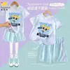 Ropa de Anime de Dibujos Animados Traje para Niñas 2026 Verano Nuevo Estilo Camiseta de Secado Rápido de Manga Corta Pantalones Cortos de Seda Hielo Conjunto de 2 Piezas