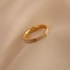 Anel de concha microincrustada estilo japonês, leve e luxuoso, em ouro rosa, branco, fritillaria, titânio, aço, design de nicho feminino, sem cor