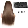Peluca Europea y Americana cabello largo liso una pieza cinco pinzas clip pelo seda alta temperatura transpirable pieza de pelo peluca comercio exterior transfronterizo mujeres