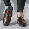 Mocasines de talla grande para hombre para comercio electrónico transfronterizo, tallas 35-46, pantuflas de punta cerrada, zapatos de conducir metálicos, zapatos de probador, mules sin cordones