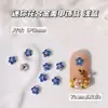 Decoraciones Brillantes de Diamantes de Colores Mini Flor de Aleación para Uñas, Populares en Japón y Corea, Flor de Perla Flor de Cinco Pétalos Accesorios para Uñas DIY
