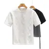 Camiseta Masculina de Seda Gelada de Manga Curta em Liquidação, Corte Solto, Estilo Fino, Tamanho Grande, Camiseta Masculina de Meia Manga, Camiseta Base, Top Masculino