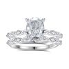 Anillo nupcial original de plata S925 con forma de ojo de caballo, redondo, con diamantes de alto carbono y flor de hielo ovalada de 2,5 ct, de alta calidad, para mujer.