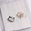 Accesorios de joyería coreana DIY oro brillante plata brillante aleación colgante pequeño colgante de pulsera amor cisne gato