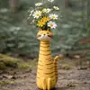 Artículo Popular en Sitios Web Independientes: Florero Hecho a Mano con Forma de Gato Original