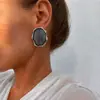 Pendientes Transfronterizos Europeos y Americanos, Pendientes de Resina de Ámbar de Lujo Ligero y Alta Gama para Mujer, Pendientes Geométricos Irregulares de Moda y Elegantes
