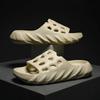 Chinelos ocos respiráveis Fish Mouth 4.0 Stomp Sense Slide Sapatos masculinos antiderrapantes com aumento de altura para o verão Sandálias para atividades ao ar livre