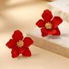 Brincos de Casamento Florais com Pétalas em Camadas Simples e Criativos, Estilo Japonês e Coreano, Doces e Frescos, com Margaridas