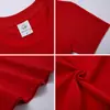 Camiseta Lisa de Manga Corta con Cuello Redondo de Algodón Pesado Personalizable DIY Camiseta Lisa Ropa de Trabajo para Imprimir logo
