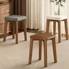 Taburete de Comedor de Madera Maciza Taburete de Comedor para el Hogar Preparación de Madera Original Silla de Comedor Silla Apilable para Restaurante Tocador Simple para Dormitorio Taburete de Maquillaje
