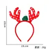 Diadema Navideña Astas de Reno Estrella de Cinco Puntas Diadema Infantil Decoraciones Navideñas Hebilla de Plástico para la Cabeza Fiesta Baile