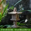 Ornamento de Pequeno Pavilhão de Pedra Chinês Retrô Rochoso Fonte de Água Flores de Jardinagem Bonsai Decoração de Paisagismo Micro Paisagem Lanterna de Pedra