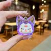 Agite o som do novo KiKi raposa garrafa de areia movediça saco cego chaveiro pingente bonito pequenos ornamentos decoração de mesa de escritório