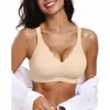 Amazon Sujetador Seamless de Borde Ondulado Tallas Grandes para Mujeres con Busto Grande, Efecto Reductor, Soporte de Recogimiento, Sin Varillas, Anticaída, Sujetador Sexy