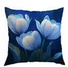 Funda de Almohada Cruzada Tk Tulipán Azul Nuevo de Primavera, Epiphyllum, Lirio y Rosa Directo del Fabricante, Personalizable y Disponible para Mayorista
