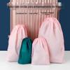 Cordão de plástico à prova d'água à prova de poeira Bolsa Sapatos de armazenamento de roupas de viagem Bolsa Lavagem cosmética Bolsa Logotipo para impressão