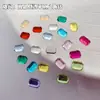 Rhinestones de Cristal Biselado de Fondo Plano Octagonal Rectangular de Colores para Uñas Decoración de Uñas DIY Accesorios Venta al por Mayor