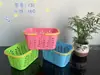 Cesta de Plástico Portátil con Cajón, Cesta de Almacenamiento Multiusos para Guardar y Recoger Verduras, Cesta Pequeña para Verduras para Uso Doméstico, Cesta Portátil para Frutas
