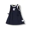 Vestido Balabala para Meninas Saia de Bebê Vestido Colete Polo 2025 Nova Moda de Verão Estiloso Doce e Moderno