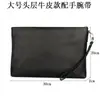 Venta directa del fabricante: Bolso de mano horizontal de piel genuina para hombre, Bolso casual de negocios de piel de oveja de primera capa