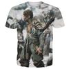 Transfronterizo AliExpress Amazon Verano Impresión Digital 3D Juego Mito Oscuro Goku Marea Nacional Camiseta de Manga Corta para Hombre