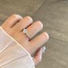 Anillo de camelia dulce y fresca de plata esterlina S999 con circonita de alto sentido, anillo de dedo ajustable, anillo de cola al por mayor
