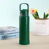 Botella Espacial Simple Portátil Personalizada de Acero Inoxidable 304 Taza de Doble Pared con Aislamiento al Vacío Taza Portátil para Exteriores con Popote Venta al por Mayor
