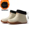 Botas de lluvia verdes militares de caña corta para hombre, zapatos de vadeo multiusos estilo alemán, zapatos de goma blancos para mujer, botas de lluvia de moda para hombre y mujer