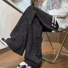 Estilo Old Money Retrô Americano Calça Estampada de Leopardo Masculina Outono/Inverno 2026 Nova Tie-Dye Estilo Hong Kong Solta com Caimento Calça de Perna Reta