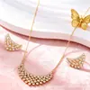 Collar Ajustable Cdd Luna Conjunto de Producto Nuevo Transfronterizo Europeo y Americano Material de Cobre Incrustado con Circonio Diseño de Moda Personalizado Fuente