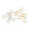 Anel denier em forma de ovo de aço inoxidável anel de conexão em ouro 18K titânio aço oval círculo lateral abertura acessórios diy