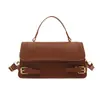 Bolso pequeño de textura retro para mujer 2026 nuevo bolso de hombro de moda francesa bolso de mano versátil nuevo producto bolso cruzado bolso cuadrado pequeño