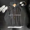 Suéter de Punto Negro Suave y Ceroso con Capucha para Hombre Otoño Relajado Perezoso Cuello Henley Suéter Limpio Chaqueta