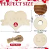 Navidad Astillas de Madera sin Terminar Manualidades Placa de Puerta Señal Decoración Corona Corazón Conejo Calabaza Acción de Gracias Otoño