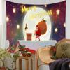Navidad 2022 Nuevo Tapiz Atmósfera Decorativo Tela de Pared Guardería Papá Noel Tela Colgante Tela de Fondo
