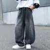 Jeans de Otoño para Niños Pantalones Sueltos Elegantes de Moda 2026 Nuevo Estilo Primavera y Otoño Niños Medianos y Grandes Pantalones Rectos Guapos
